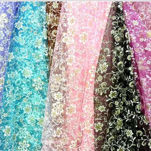 

150cm*100cm Bronzing organza fabric printing yarn DIY costume decorative outer yarn fabric yarn tutu costumes transparent