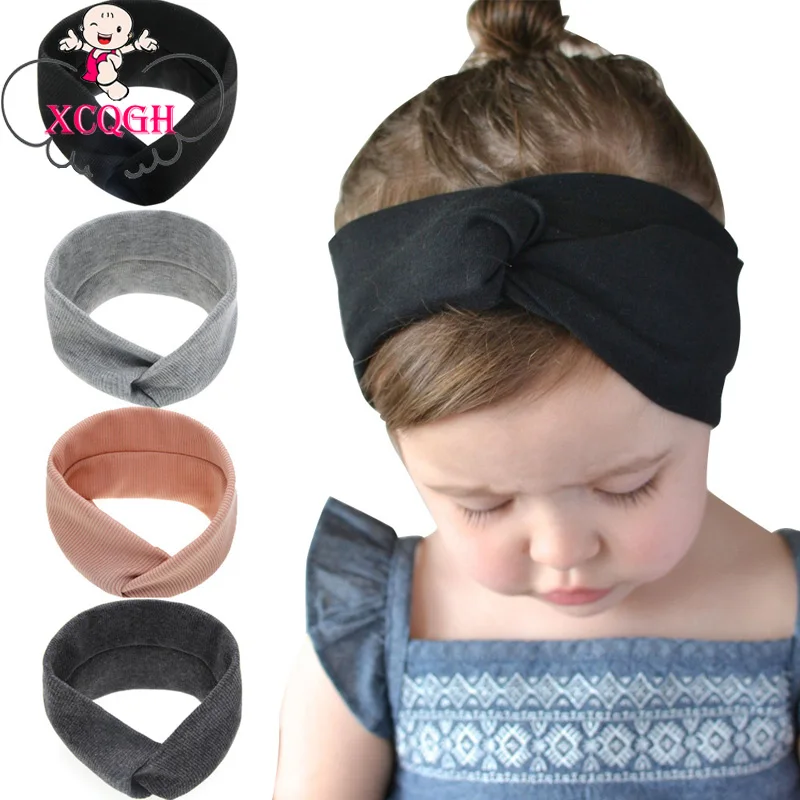

XCQGH Twisted Knotted Elastic Hair Band Baby Girl Headband Solid Color Elastic Hair Accessories