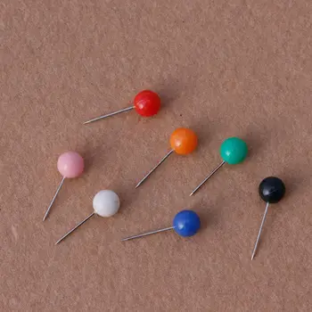 

50Pcs/bag Round Pearl Head Pins Fishing Line Brooches Multicolor Fishing Tackle