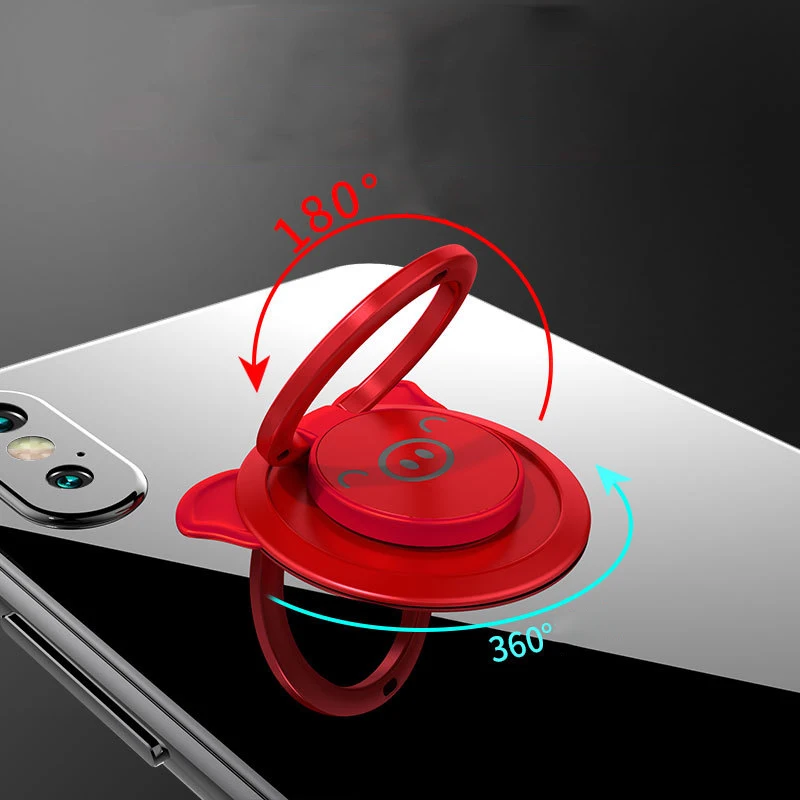 Универсальный металлический 360 градусов мобильный телефон кольцо кронштейн милое кольцо «Свинка» Пряжка подарок магнитный автомобильный держатель для мобильного телефона держатели Подставки