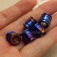 

2pcs 10mm Tiremet Titanium Knife Key Jewelry Parachute Cord Anodized Blue Bead Pendant Lanyard, rope locket hanging pendants