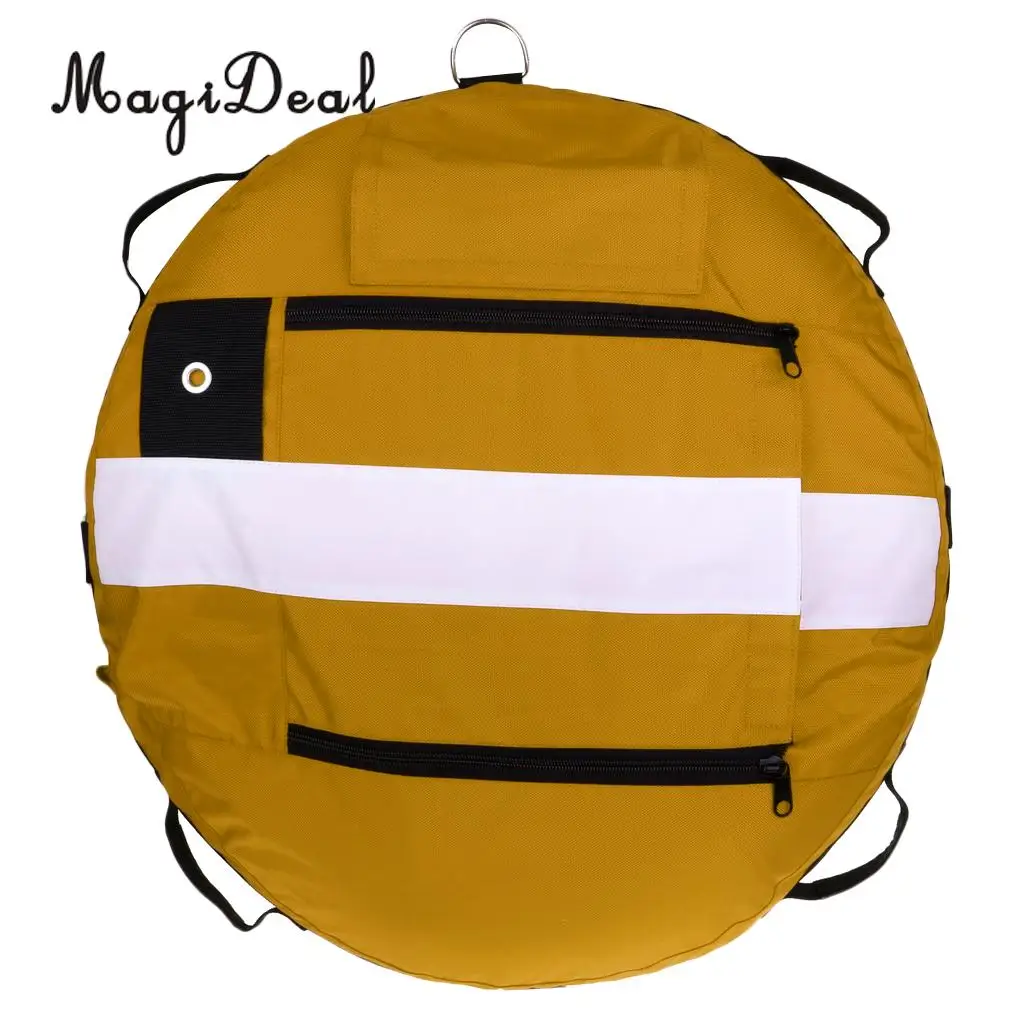 Premium Freediving Training Buoy, Freediver Scuba Diver Inflatable Safety Float with Over Pressure Relief Valve, Oral Inflator