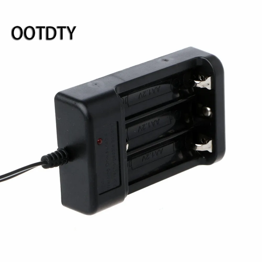DC 1 2 V 3 слотовый AA Ni Cd Перезаряжаемые Батарея Зарядное устройство адаптер USB