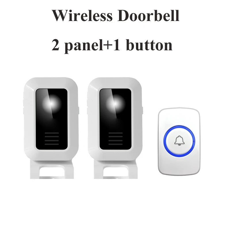 

32 Chimes Songs Indoor Wireless Doorbell Remote Control 2 Receivers 1 Button Door bell