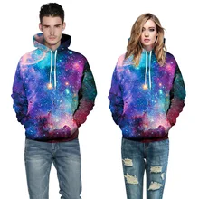 2017 tide card digital 3D printing starry casual Sweatshirt cartoon lovers baseball clothing large size Hoodies & Sweatshirts
