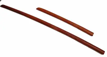 

2pcs solid wood kung fu rod martial arts stick wooden knife kendo iaido rods two double knife