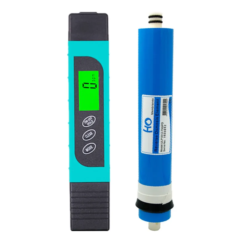 

75 gpd RO Membrane for 5 stage water purifier treatment reverse osmosis system+ 3 In1 EC TDS meter 0-9999ppm pool filter 40%off