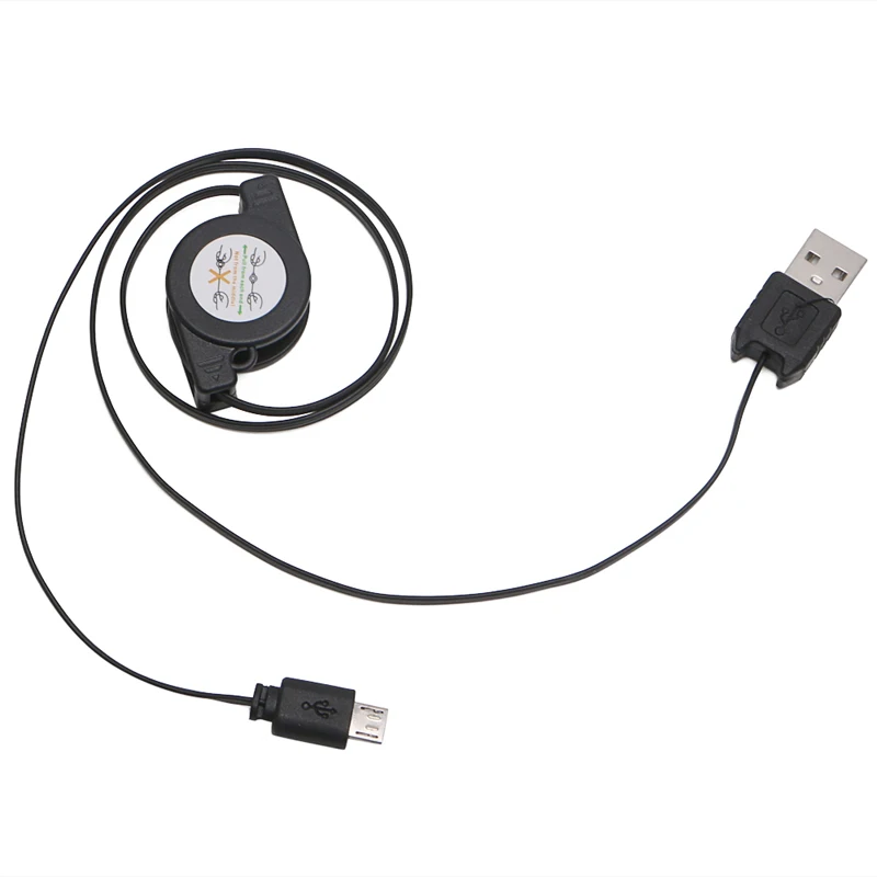 5 قطعة المصغّر USB إلى USB 2.0 قابل للسحب كابل الشاحن الحبل مزامنة بيانات جديد