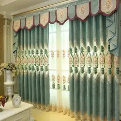 Геометрический ажурный подзор роскошные шторы жаккардовые для гостиная спальня цветы вышитые оконные рамы тюль