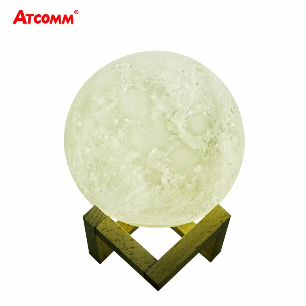 

3D Print Moon Lamp USB Charged Touch Sensor Switch 10 Levels Dimmable LED Moon Night Lights Novelty Lampada