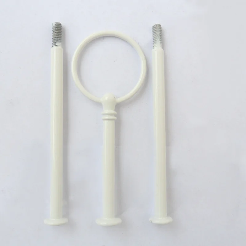 3 Tier Cake Plate Stand Centre Handle Rods for Wedding Party WHITE free