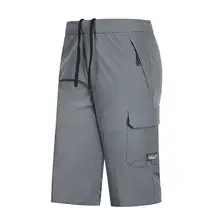 Летние мужские пляжные шорты плюс размер Повседневное пляжное короткое брюки однотонные быстросохнущие свободные спортивные шорты на шнурке