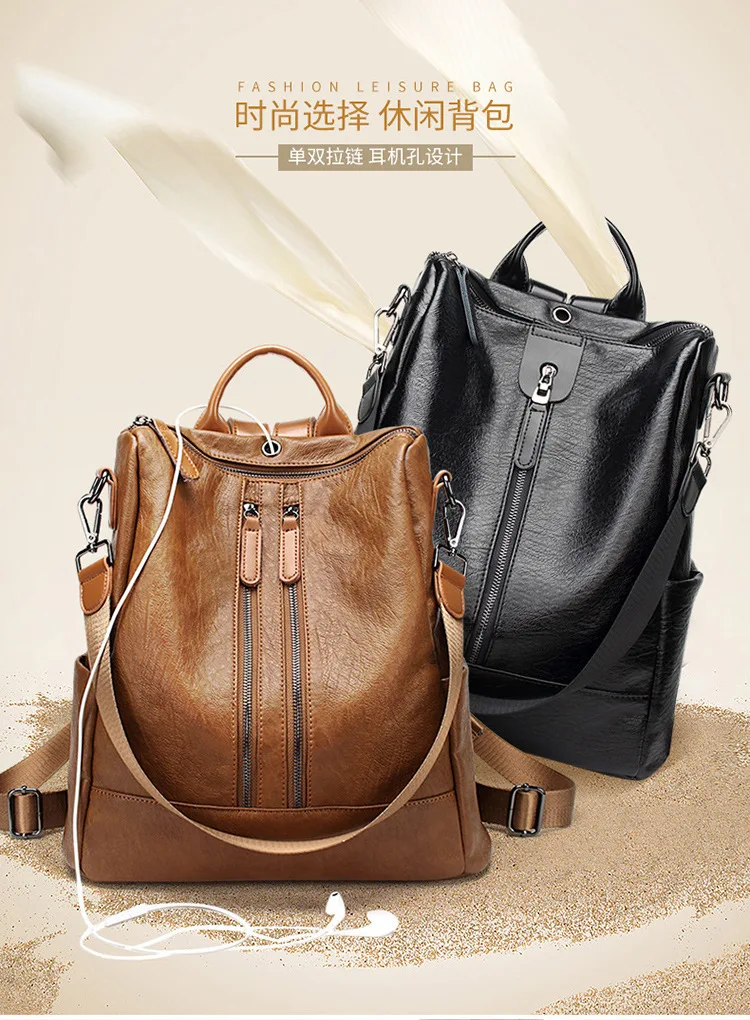 Moxi лето новый роскошный женский рюкзак многофункциональный Женский PU кожаный школьные сумки через плечо рюкзак для подростков дорожная