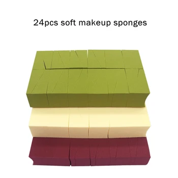 

24Pcs/set Soft Makeup Sponge Triangle Face Blending Liquid Cream Foundation Powder Wet Dry Use Cosmetic Puff Esponja Maquiagem