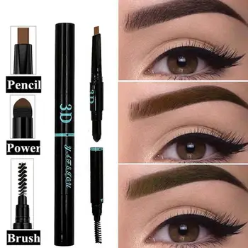 

Natural Long Lasting Paint Tattoo Eyebrow Pencil + Brush + Eye Brow Liner Powder 3 in 1 Waterproof Eyebrow Pencil Makeup