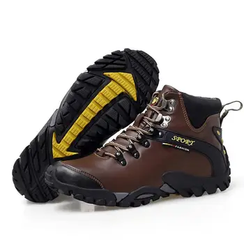 

Man Hiking Shoes Men Black Trekking Boots Medium Cut Breathable Sports Climbing Camping Outdoor Trail Walking Sneaker size 39-46