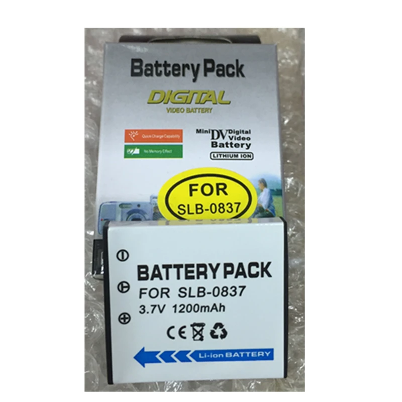 SLB 0837 SLB0837 lithium batteries pack SLB 0837 Digital camera battery