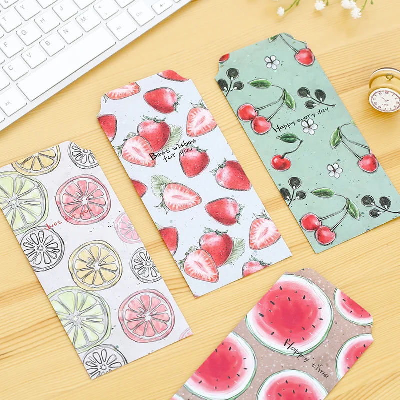 

50PCS/LOT hello fruit gift bag,paper envelope for kids birthday invitation greeting card