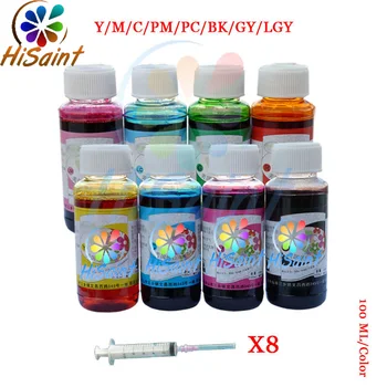 

Hisaint Free shipping 2017 New [Hisaint INK] 8x 100ML Ink CLI-42 Refill Dye ink For Canon Pixma Pro100 free 8x syringe