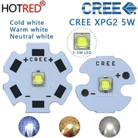 10PCS Cree XPG2 led XP-G2 1-5W LED Emitter Diode Cold White 6000-6500K with 20/16/14/12/8mm PCB for Flashlight/spotlight/Bulb
