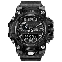 Мужские спортивные часы Водонепроницаемый Будильник хронограф светодиодный кварцевые наручные часы пластиковый ремешок relogio masculino