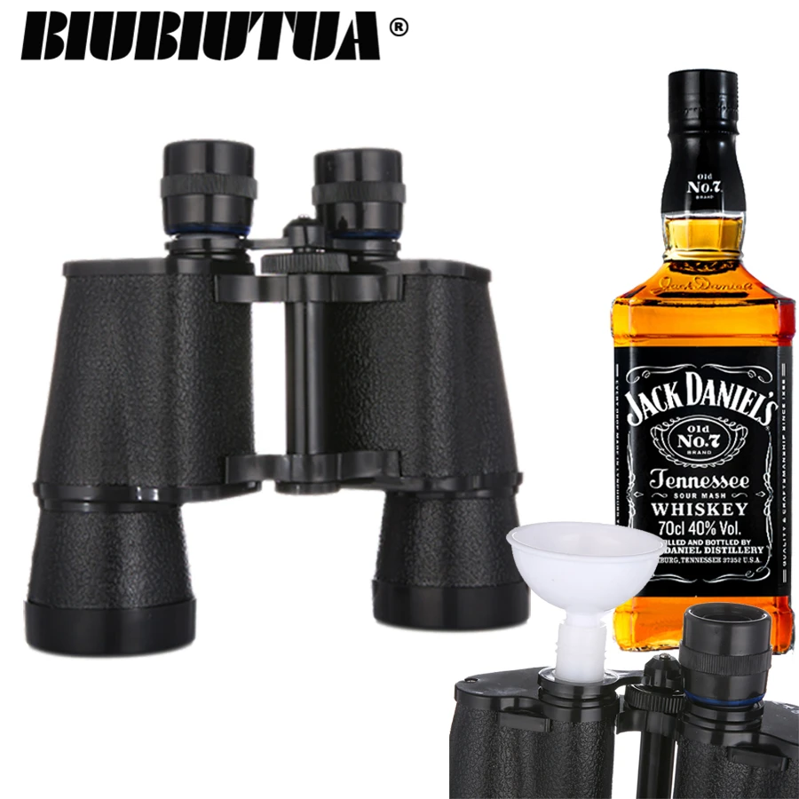 

BIUBIUTUA Binoculars Flask 16 oz Travel Hip Flask Portable Outdoor Water Bottle Whisky Pot Binoculars Flask