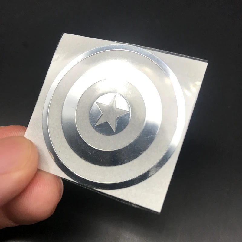 4*4 см Мстители Капитан Америка металлическая наклейка для телефона Laprop DIY 3D металлическая наклейка s