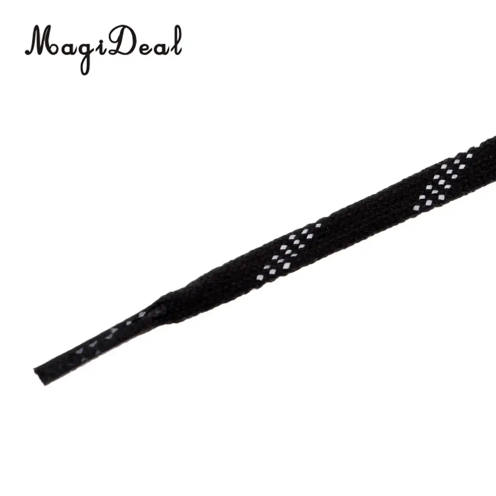 MagiDeal 1 Pair Adult Kids Non Skid Premium Sports Ice Hockey Skates Shoe Laces Shoelace 96/108/120 inch Black Shoelaces