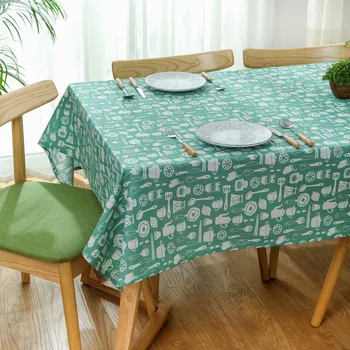

Modern Green Waterproof Table Cloth Cotton Linen Coffee Table Tablecloth Tablecloths Table-cloth Tafelkleed Nappe Obrus Mantel