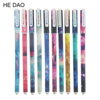 

10 Pcs/lot,creative Star Night Color Gel Ink Pen Hot Boligrafos Kawaii Gel Pens Boligrafos Kawaii School Supplies