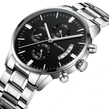 CUENA Quartz Watches Men Top Luxury Brand 30m Waterproof Silver Stainless Steel Wristwatches Male Clock Men's Wrist Watch 2018 CUENA Quartz Watches Men Top Luxury Brand 30m Waterproof Silver Stainless Steel Wristwatches Male Clock Men's Wrist Watch 2018