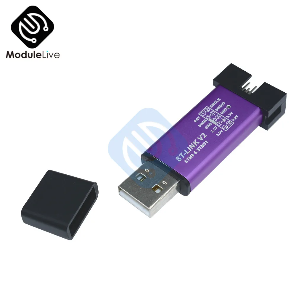 ST LINK Stlink ST-Link V2 Mini STM8STM32 симулятор скачать программист Программирование с крышкой