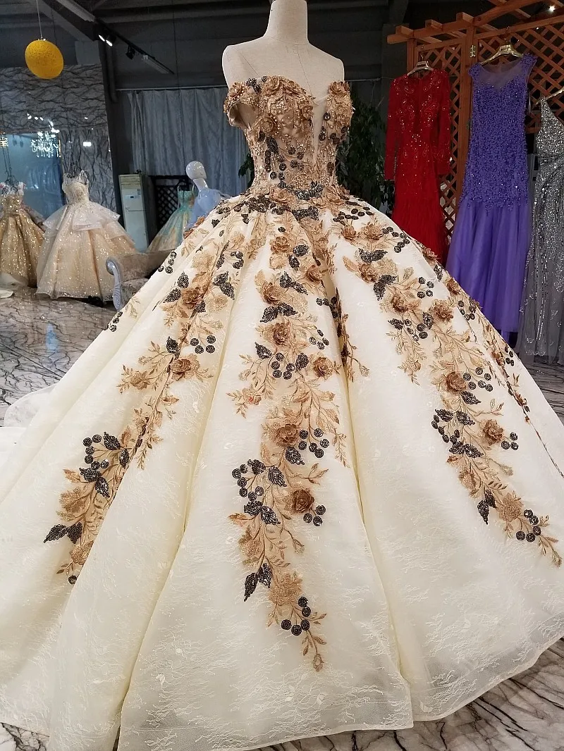 BacklakeGirls 2018 роскошный тюль, цвет Шампань свадебное платье без рукавов возлюбленная собора Поезд с плеча невесты платье Настоящее