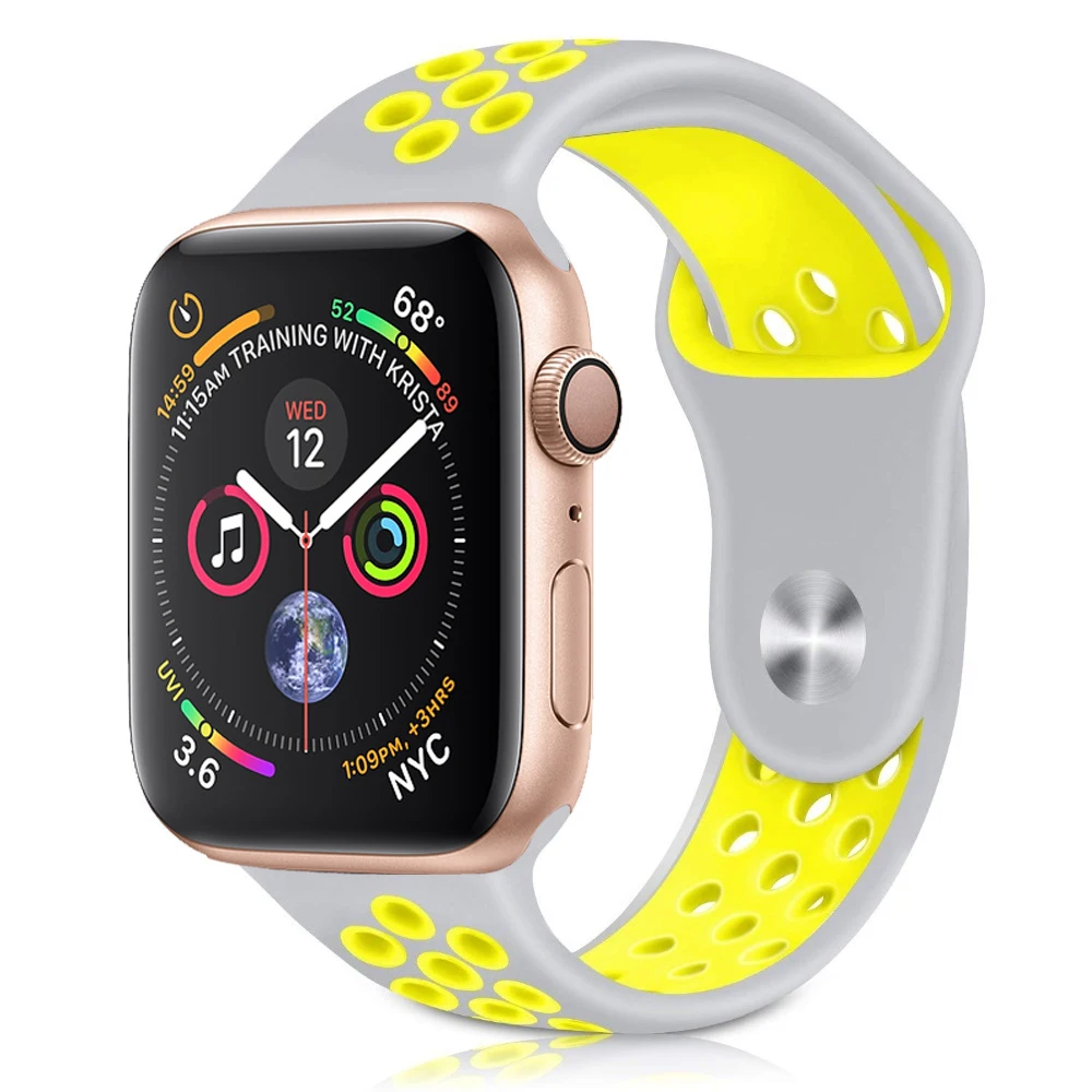 Ремешок EIMO для Apple Watch 4 42 мм 44 мм Iwatch band 42 мм 38 мм Aple watch 4 3 2 1 спортивный ремешок силиконовый браслет на запястье ремешок для часов