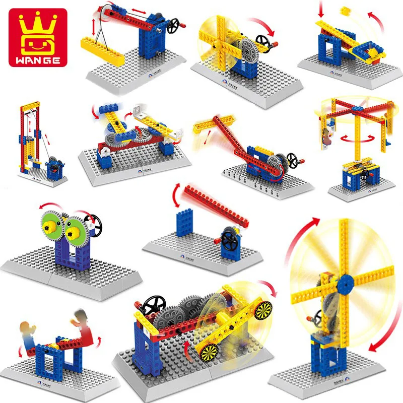 

4 Styles Mechanical Engineering Building Blocks Kids Toys 3 In 1 DIY Model education Toys for kid gift compatible with legoingl