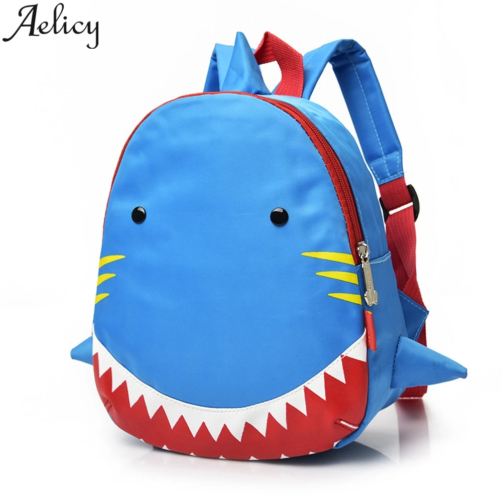 

Aelicy 2019 Fashion Baby Girls Boys Kids CuteShark Pattern Animals Backpack Travel Toddler Schoolbag Toddler School Bag Children