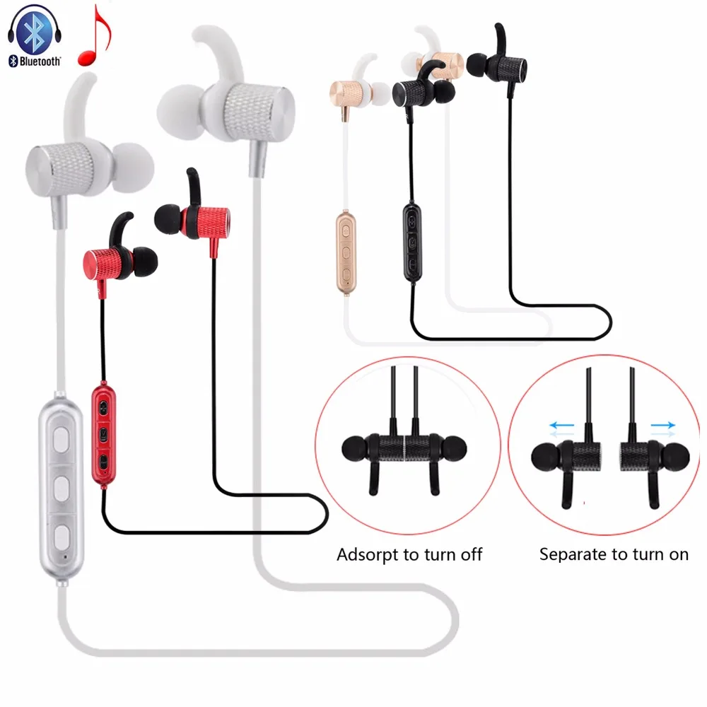 Wireless Earpiece Bluetooth Headset Power On / Off Sport Running