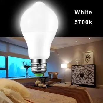 

LED Bulb Light Smart Motion Infrared Human Body Light Bulb Smart Motion Sensor Light Bulb Night Lamp for Home Street Hallway