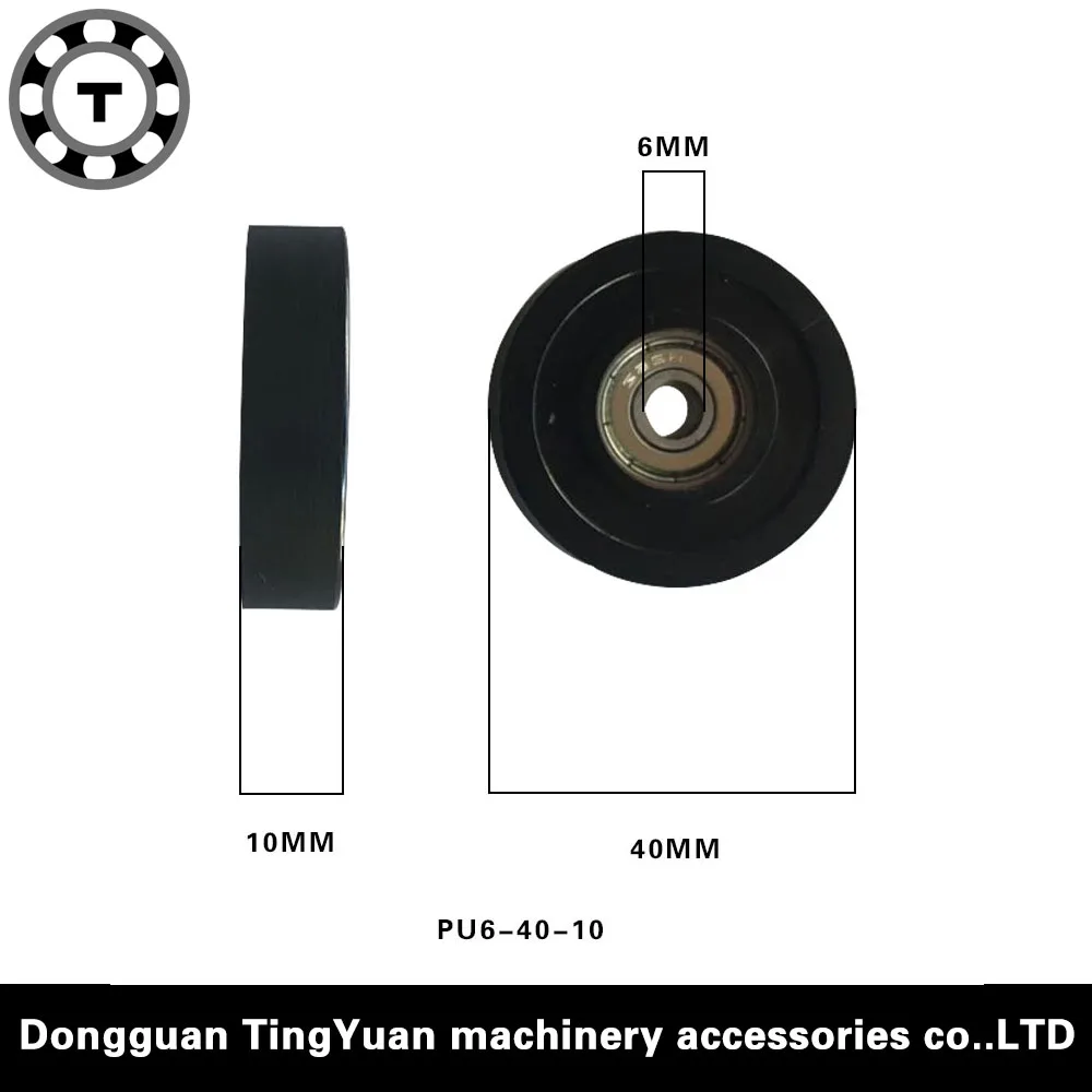6*40*10 PU cash-counting machine rubber roller wheels688RS bearing pulley polyurethane forming inner diametr8 | Обустройство дома