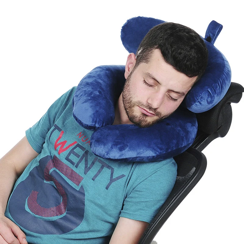 L027-Cotton Pillow Newest Design Travel Pillow For Airplanes,Car,Train,Office,School Nap U Shaped pillow & J Shaped Neck Pillow (5)