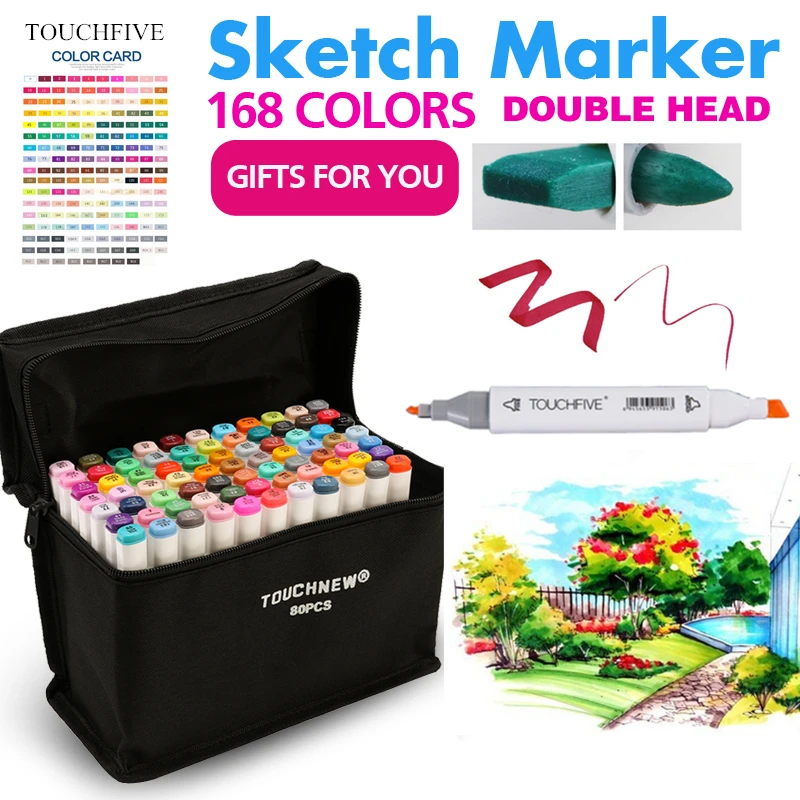 

touch five painting art marker pen Alcohol paint Marker pen cartoon sketch Double Headed Art markers set designers