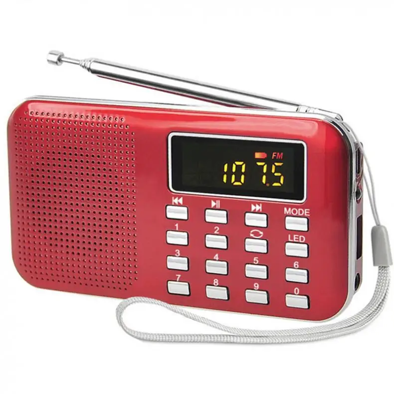 spesifikasi Portable FM Radio FM DAB Radio Portatil AM FM Radyo MP3 Ponsel Musik Player Speaker Mendukung TF Kartu U Disk bermain USB Charger