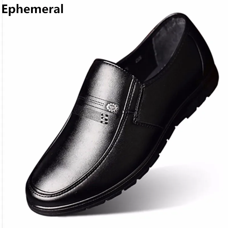 

2019 High Quality Men Brand new Sequined Larger size 38-48 Genuine Real Leather Designer Office Career Business Man shoes Black