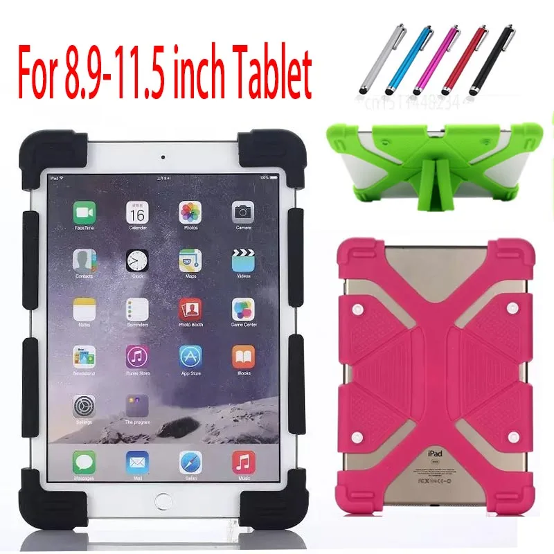 

Universal Silicon Case For Samsung Galaxy Tab 2 3 4 10.1 / E 9.6" A 9.7" A 10.1" T580 S2 Note 10.1 P600 Tablet Shockproof Cover