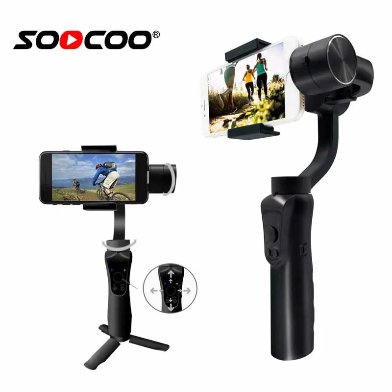  SooCoo Mobile 3 axis stabilizer Handle Gimbal for iphone Samsung Huawei Xiaomi soomth (Phone not in