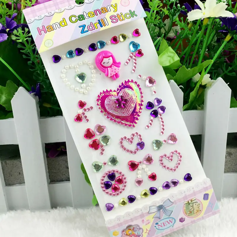 The new children's sticker DIY acrylic diamond rhinestone diamond stickers cartoon stickers children