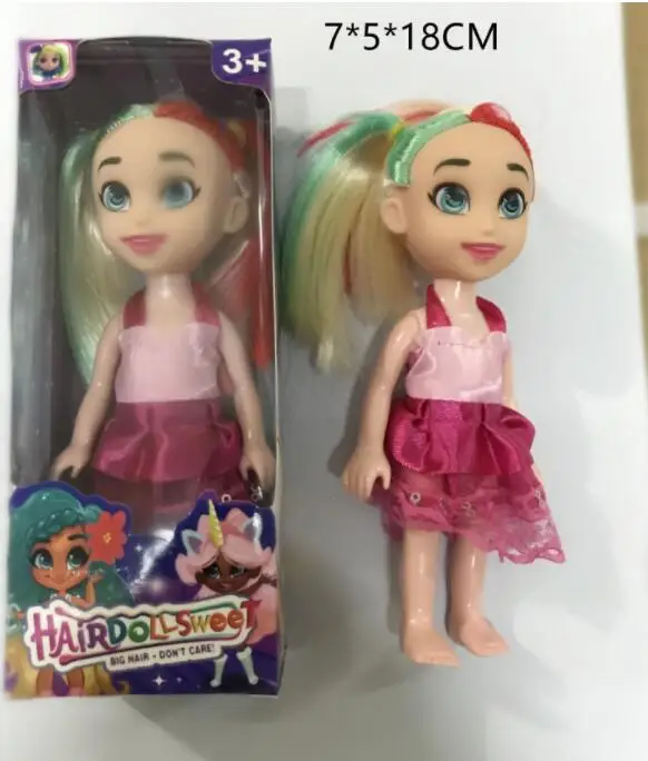 Rail Hair Sister Girl Hairdorables кукла 18 см#832 Фигурки игрушки Brinquedo коллекция кукол из ПВХ модель игрушки подарки - Цвет: Сиренево-синего цвета