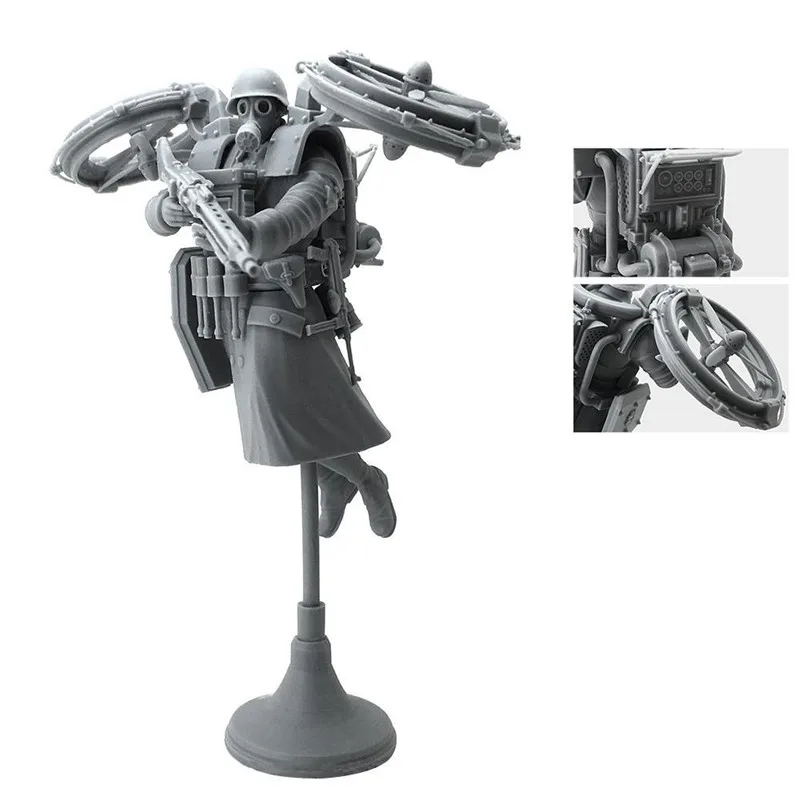 

Dongzhur 1/24 rotor fly German machine gun soldier resin soldier Model Building Handwork Gift For Kids Resin Figures model toys