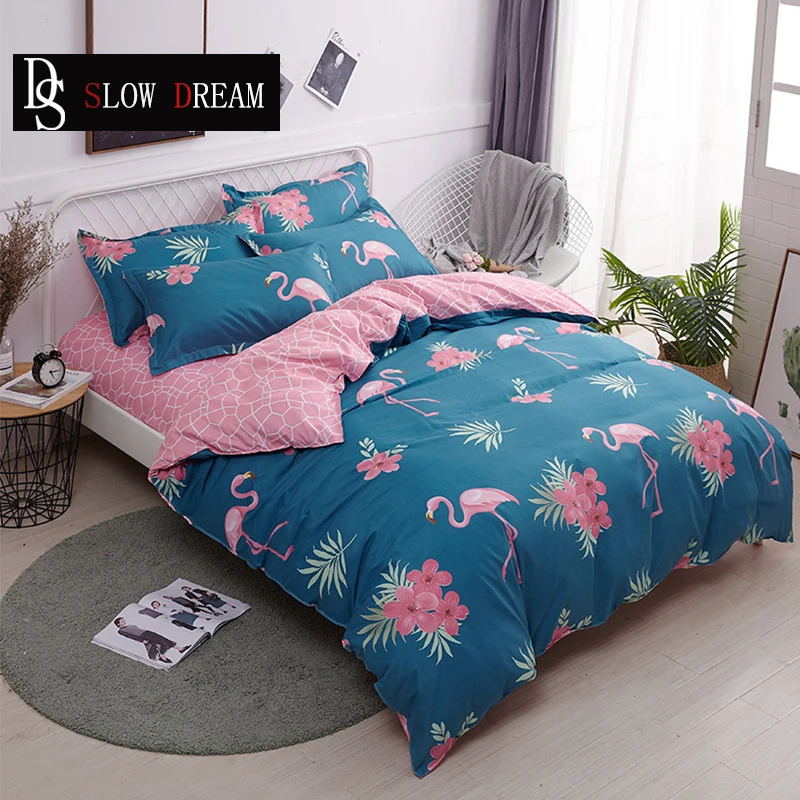 

SLOWDREAM Bedding Set Nordic Comforter Sheet Bedspread Duvet Cover Pillowcase Adult Queen King Double Twin Queen King Bedclothes