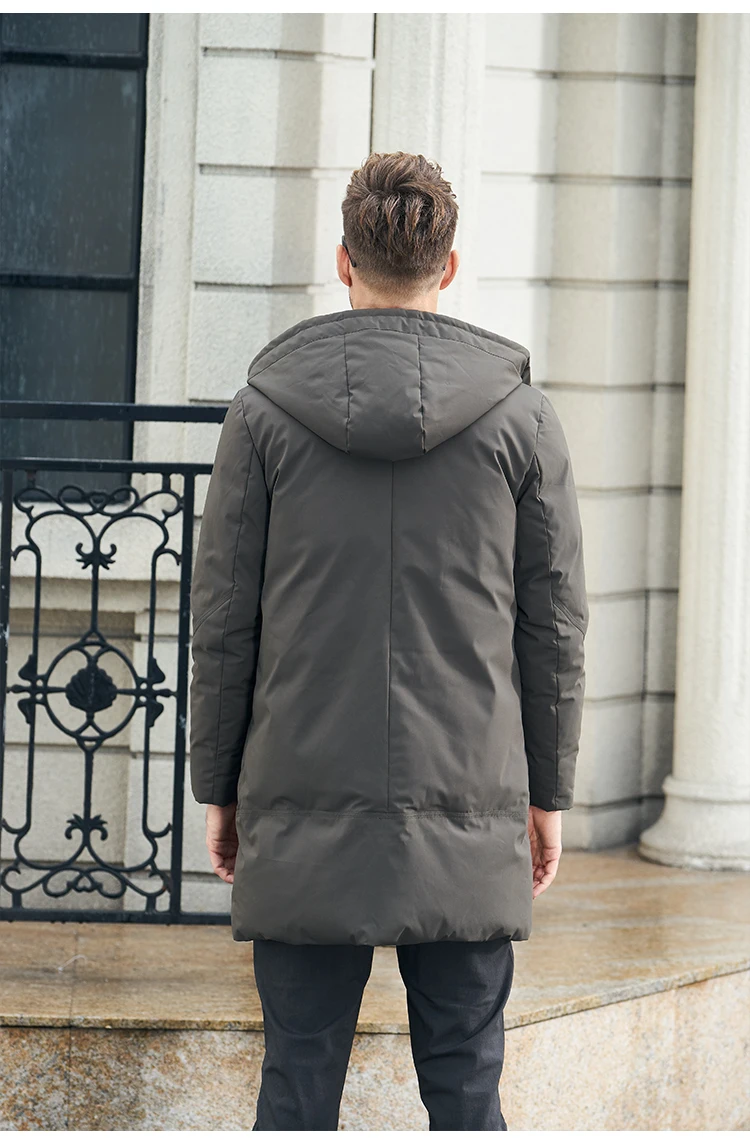 Winter Jacket Men 100% Cotton Padded Parka Thick Zipper Slim Men Coat Outwear